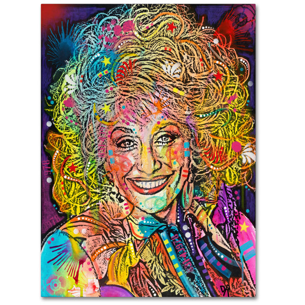 Trademark Art Dolly Parton Graphic Art Print On Wrapped Canvas Wayfair