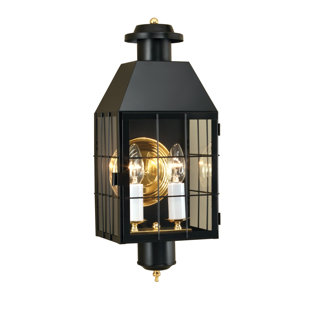Go to store & view more images Hailie 2-Light Outdoor Flush Mount by Breakwater Bay