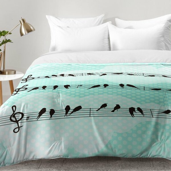 Feelyou Headphones Comforter Set Music Note Melody Bedding Set Popular Musical Comforter 1 Comforter with 2 Pillowcases Full 