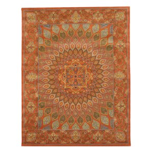 Gombad Hand-Tufted Rust Area Rug