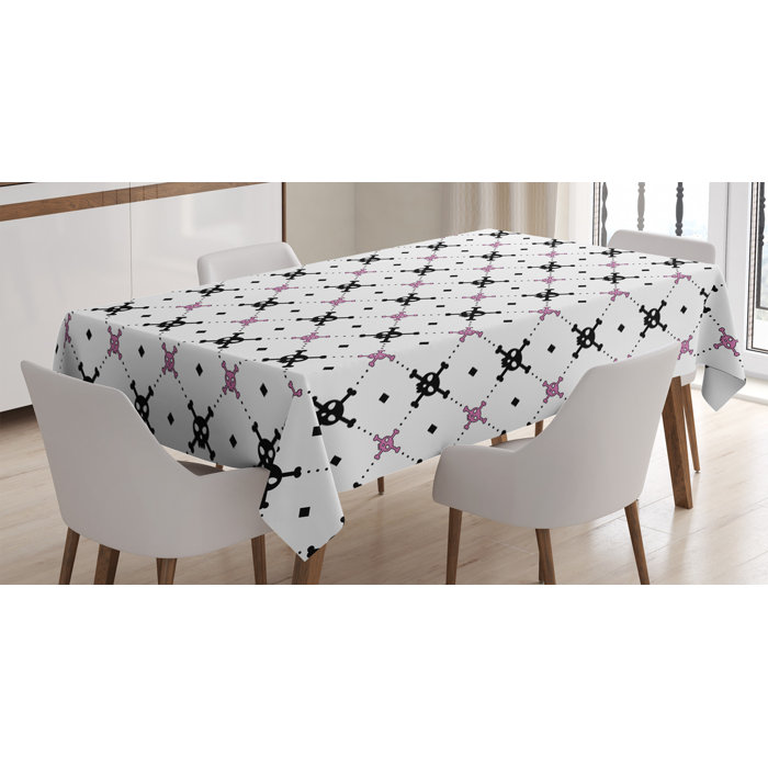 East Urban Home Ambesonne Skull Tablecloth Girly Skull And