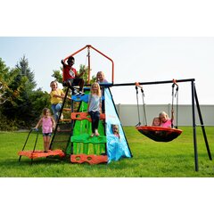 toddler swing set with trampoline