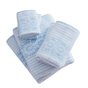 34x75cm 100% Cotton Polka Dot Super Soft Absorbent Adult Bathroom Hand Towel 