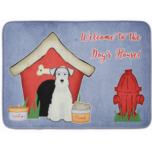 Dog House Miniature Schanuzer Memory Foam Bath Rug