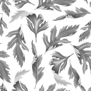Falling Fern Gray and White Removable 5' x 20
