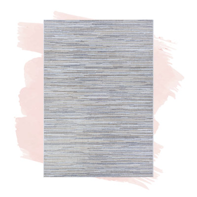 Radley Stripe Taupe Champagne Indoor Outdoor Area Rug