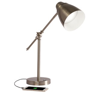 black and silver desk lamp