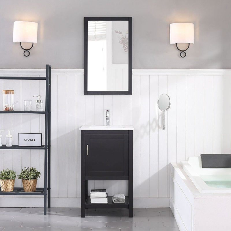 Gracie Oaks Mattis 20" WallMounted Single Bathroom Vanity Set with