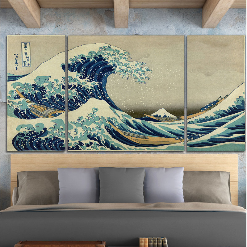 World Menagerie A Premium The Great Wave Painting Multi Piece