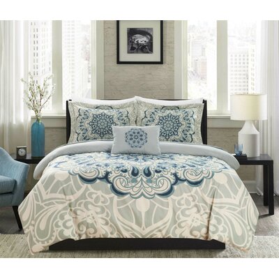 World Menagerie Palmilla Microfiber Reversible Duvet Cover Set ...