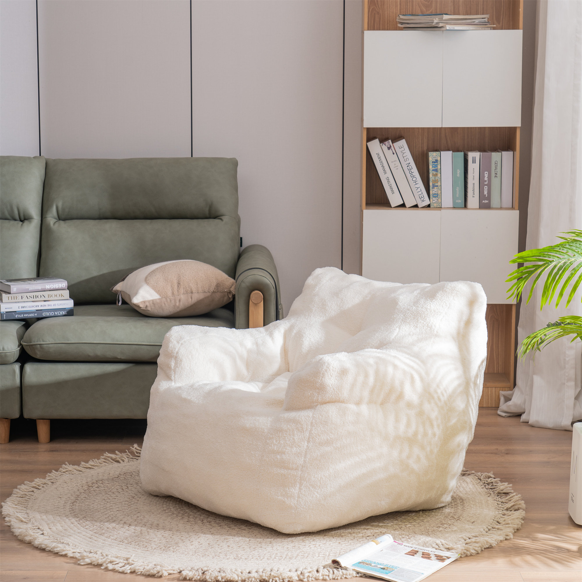 faux fur bean bag sofa