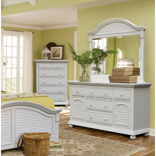 Go to store & view more images Rosecliff Heights Laguna 5 Drawer Dresser with Mirror