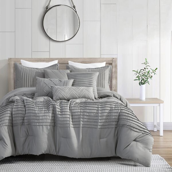 Luxury Premium Quality Printed Grey Denim Duvet Quilt Cover Bedding Set All Size