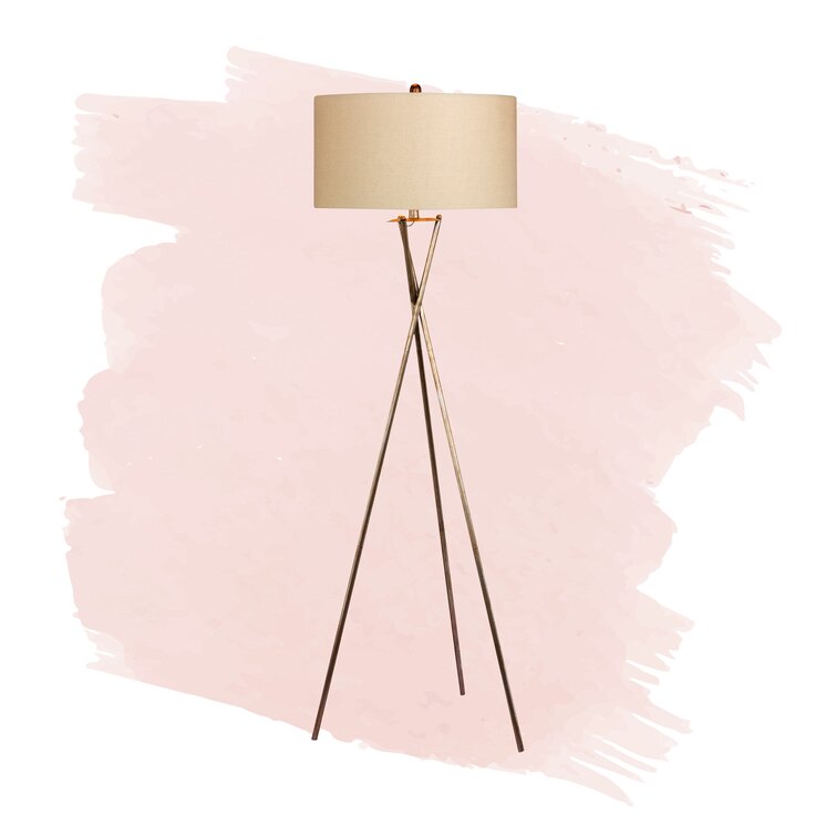 pink tripod floor lamp