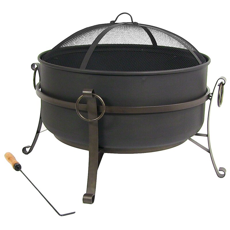 Flanigan Cauldron Steel Wood Burning Fire Pit & Reviews | Joss & Main