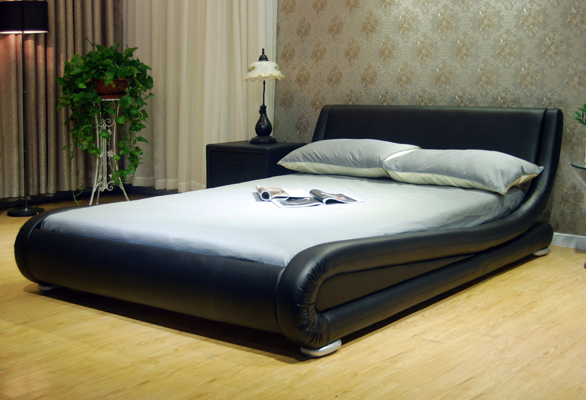 Faux Leather Beds You'll Love Wayfair - Leavitt Upholstered Platform Bed faux leather beds you'll love wayfair - leavitt upholstered platform bed