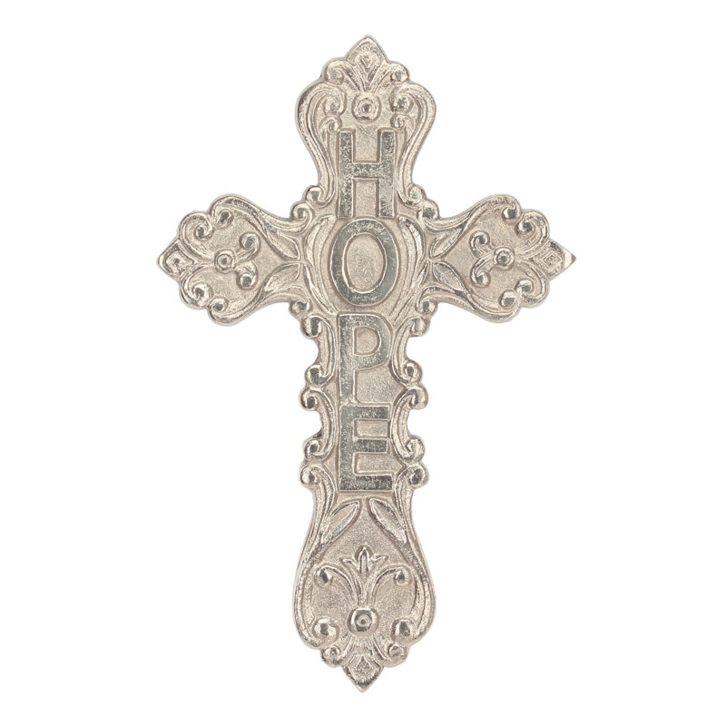 Cross Wall Hanging ophelia & co. 12" hanging aluminum hope wall cross wall décor Cross Wall Hanging ophelia & co. 12" hanging aluminum hope wall cross wall décor
