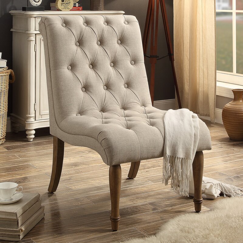 Iris Tufted Upholstered Slipper Chair