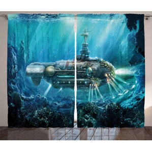 A huge list of Charlie Decor Graphic Print & Text Semi-Sheer Rod Pocket Curtain Panels (Set of 2)