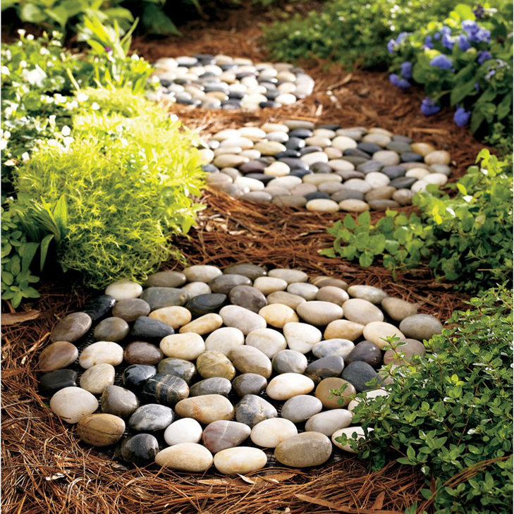 River Rock 3 Piece Stepping Stones Set