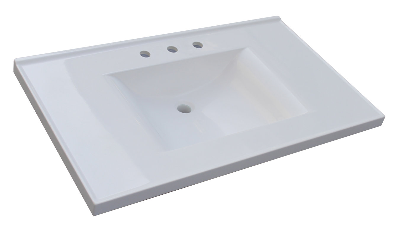 sagehill 37" single bathroom vanity top & reviews | wayfair sagehill 37" single bathroom vanity top & reviews | wayfair