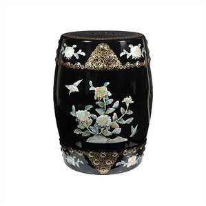 Black Garden Stool Black Garden Stool