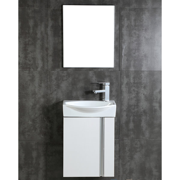 fine fixtures compacto 16.34" single bathroom vanity set with fine fixtures compacto 16.34" single bathroom vanity set with
