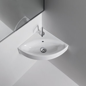 Corner Bathroom Sinks You Ll Love Wayfair Cento Ceramic 17 7 Corner Bathroom Sink