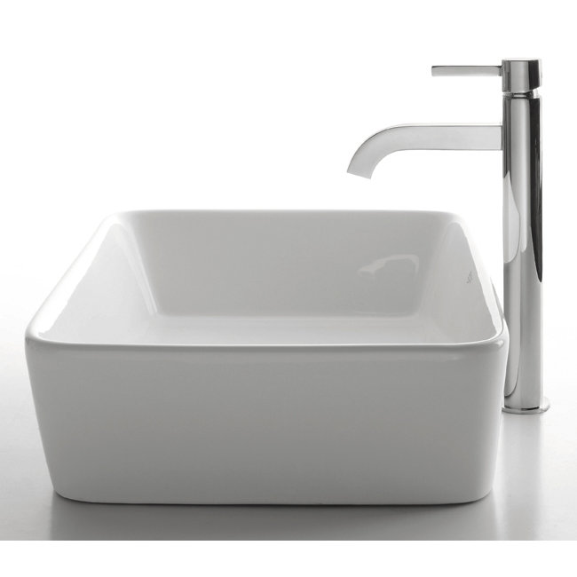 Kraus Ceramic Rectangular Vessel Bathroom Sink & Reviews Wayfair