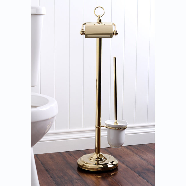 Kingston Brass Vintage Free Standing Pedestal Toilet Brush Set