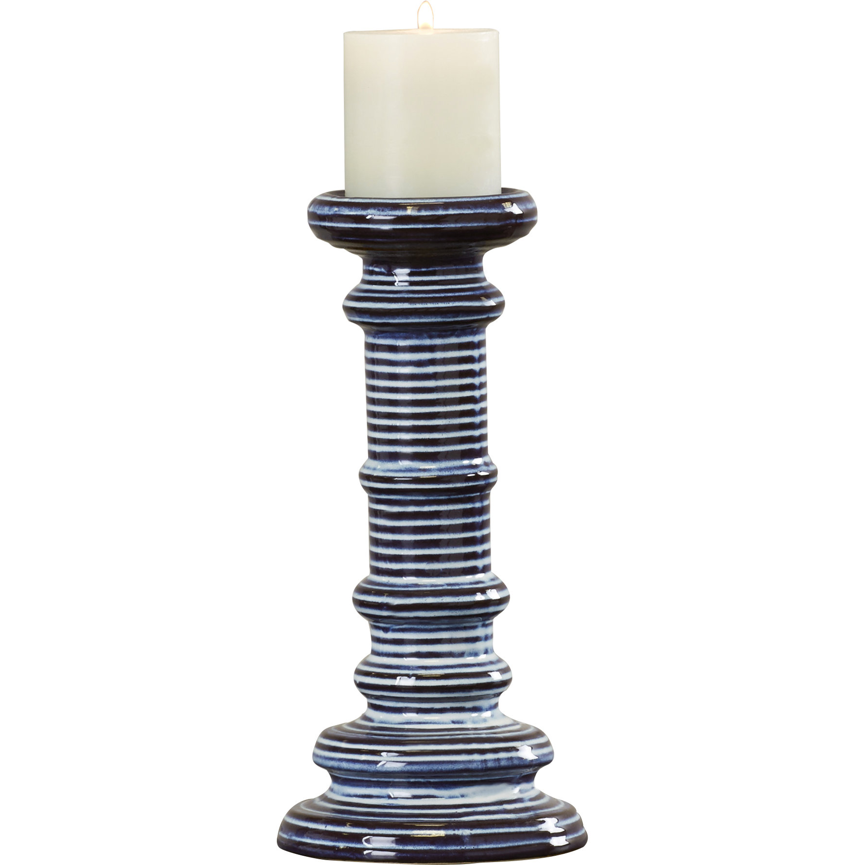 Beachcrest Home Oakley Ceramic Candlestick & Reviews Wayfair