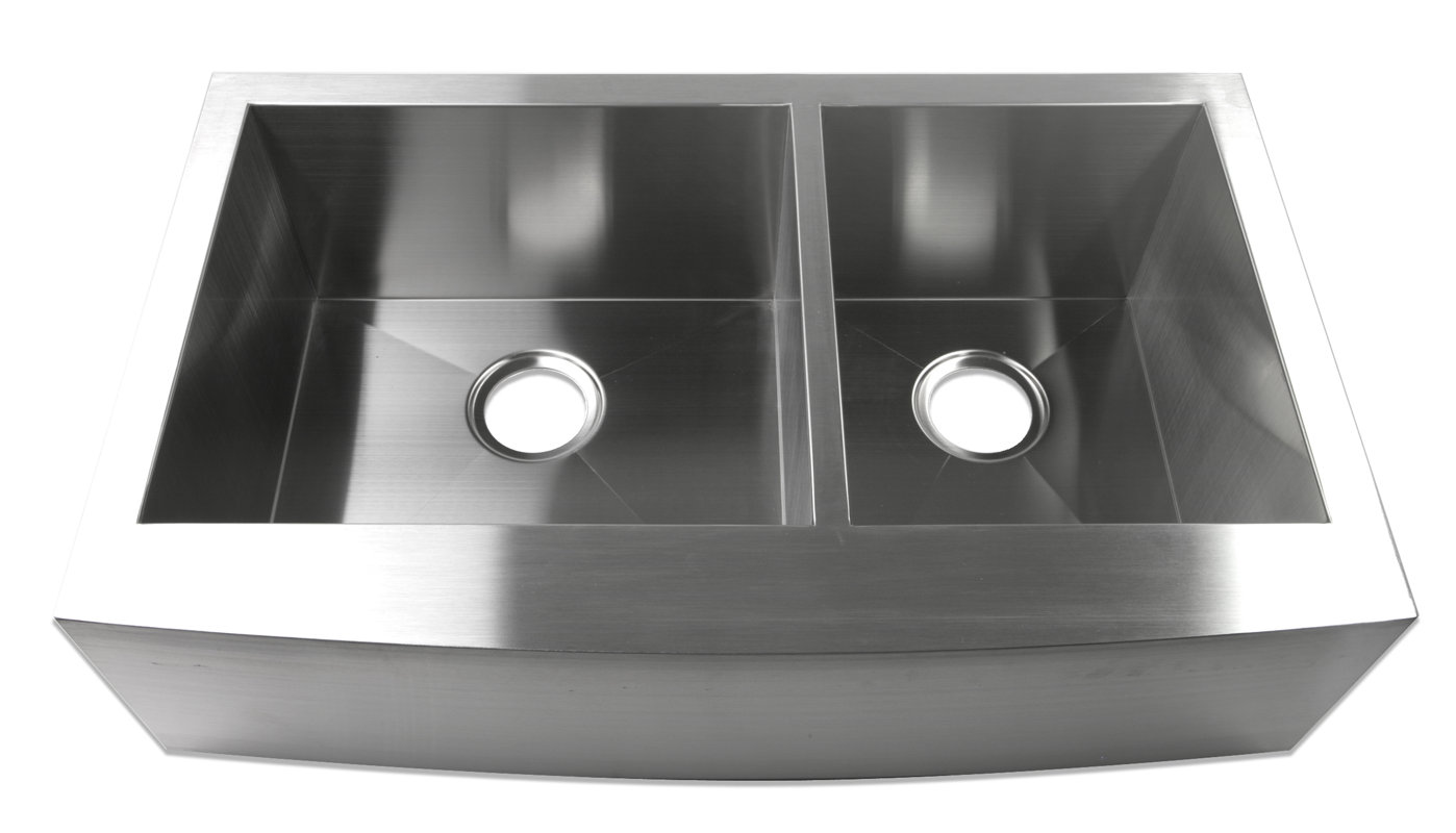 Luxier X Farmhouse Apron Offset Double Bowl - Defaultname luxier x farmhouse apron offset double bowl - defaultname