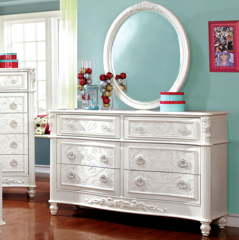 108 Kids Dressers Chests Wayfair Dawn Double Dresser And Mirror Set