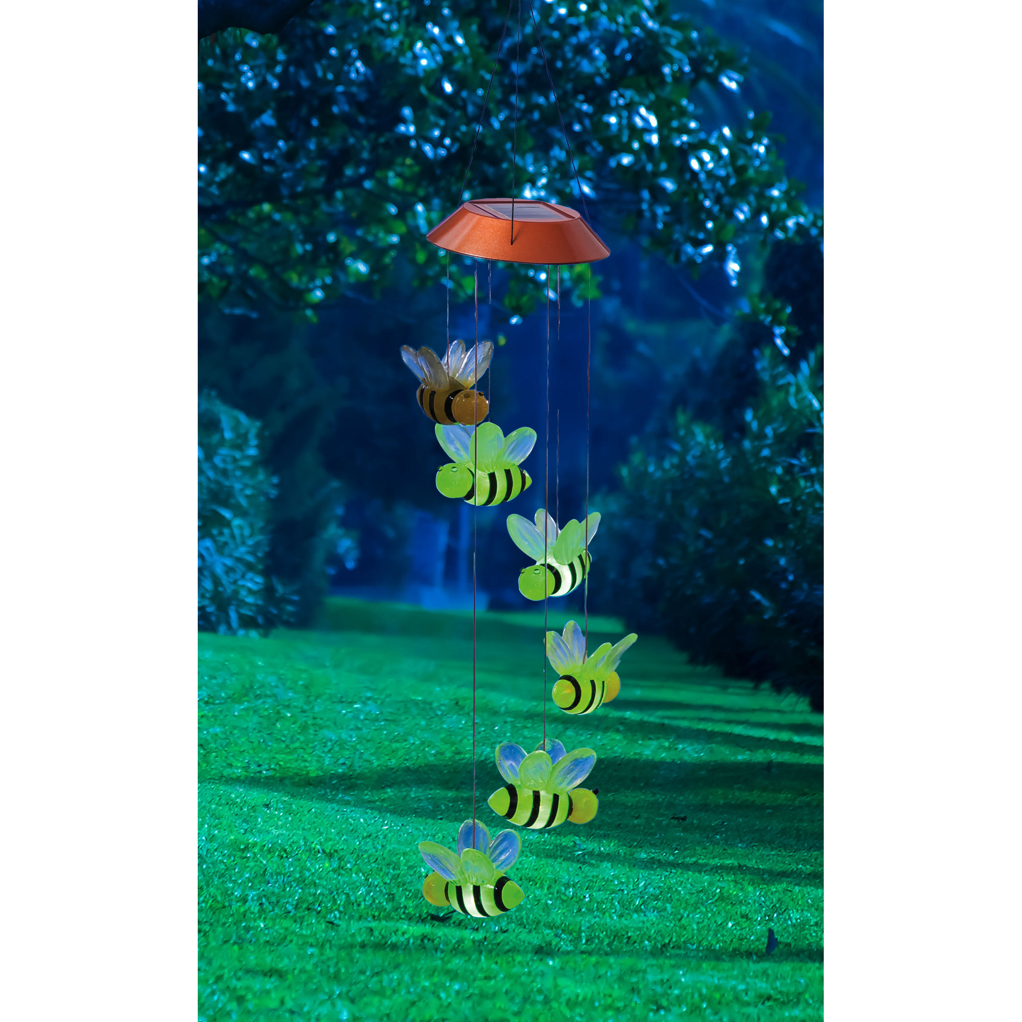 Evergreen Flag Garden Busy Days Bees Solar Mobile Wind Chime Busy Days Bees Solar Mobile Wind Chime