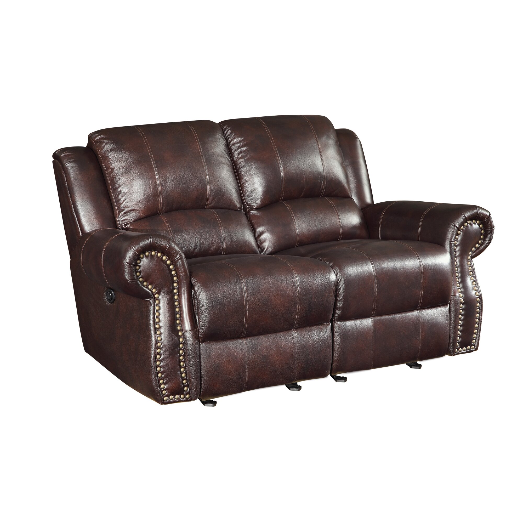 Wildon Home ® Leather Motion Reclining Loveseat & Reviews | Wayfair