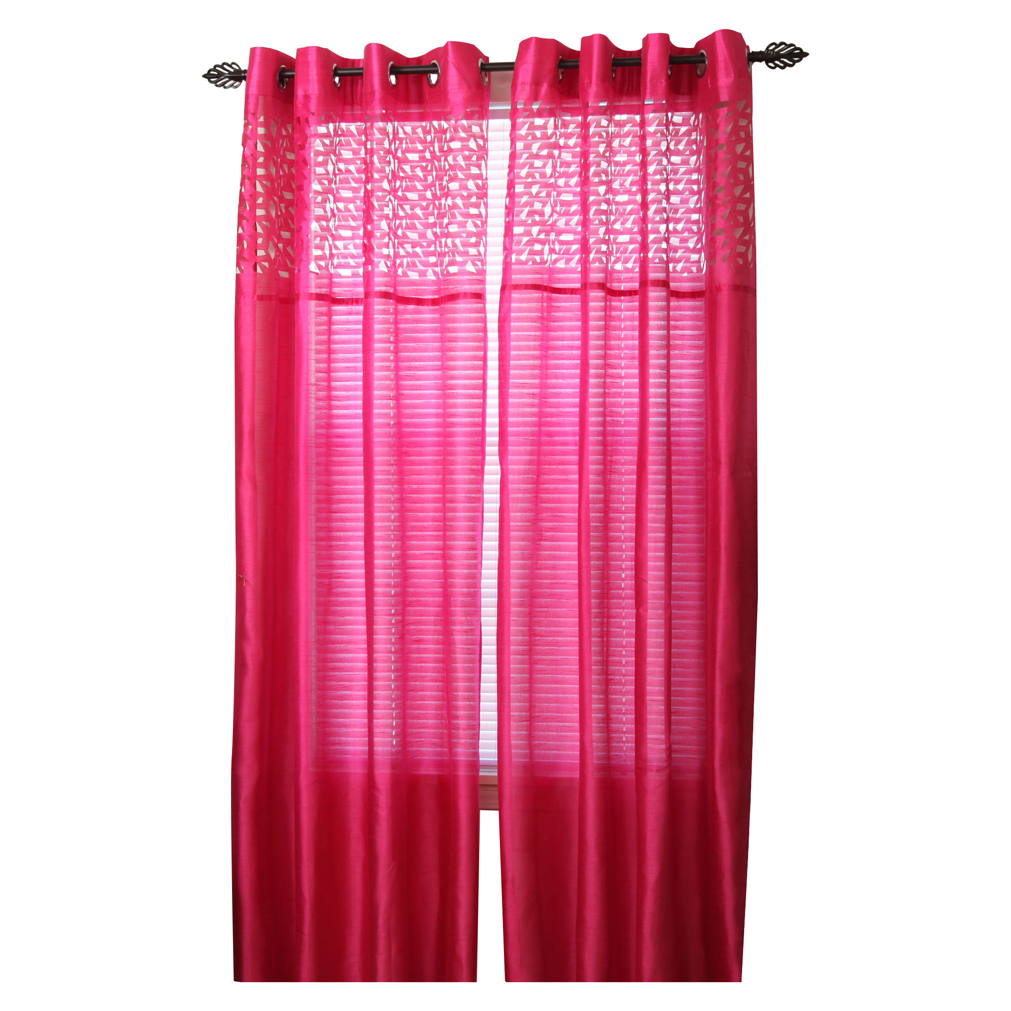 Lavish Home Larson Solid Sheer Grommet Single Curtain Panel & Reviews