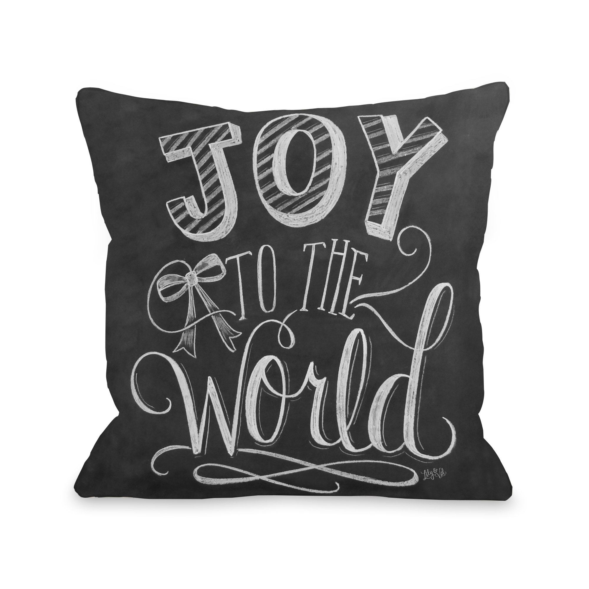 One Bella Casa Joy to the World Throw Pillow & Reviews Wayfair