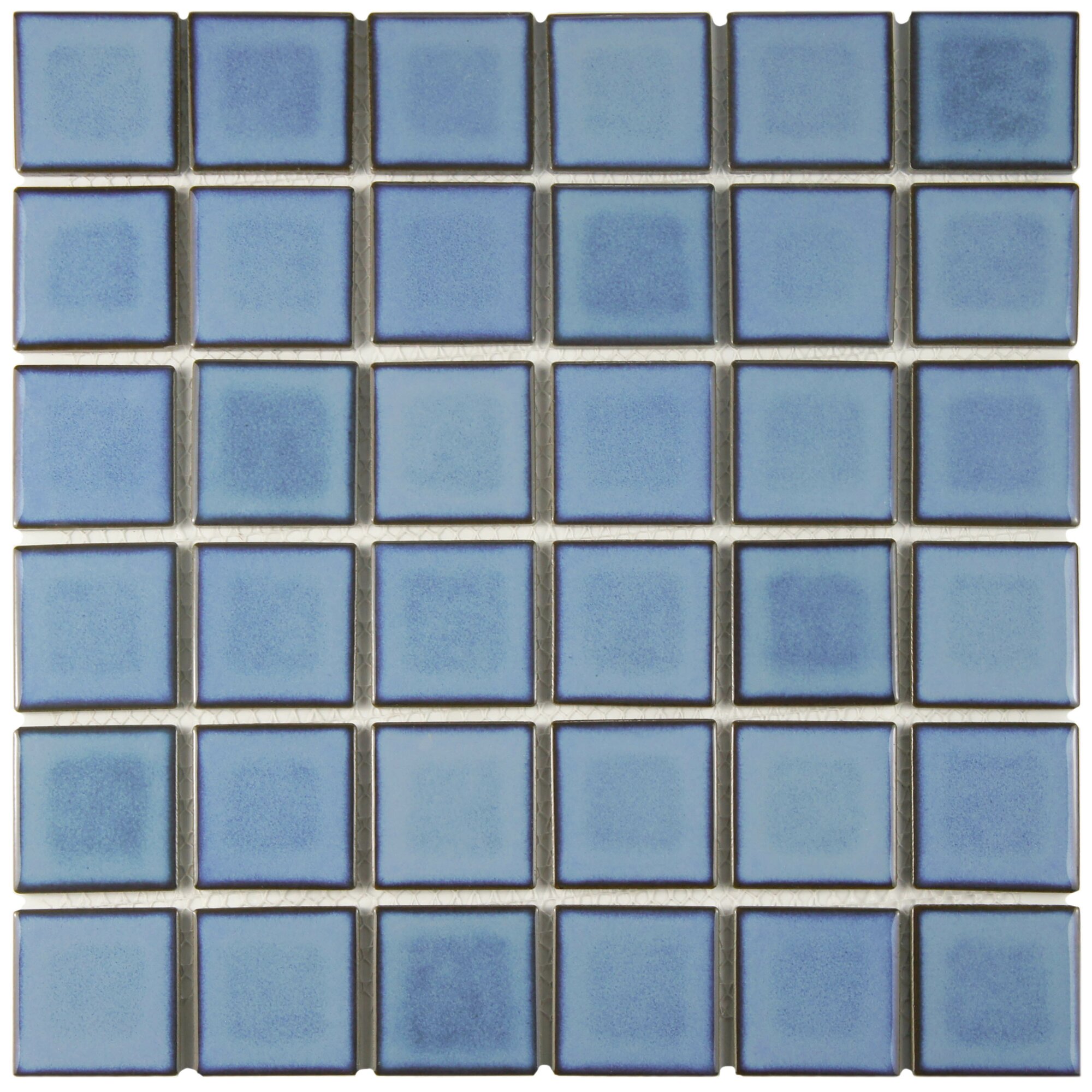 Elitetile Arthur 2 X 2 Porcelain Mosaic Tile In Blue Wayfair