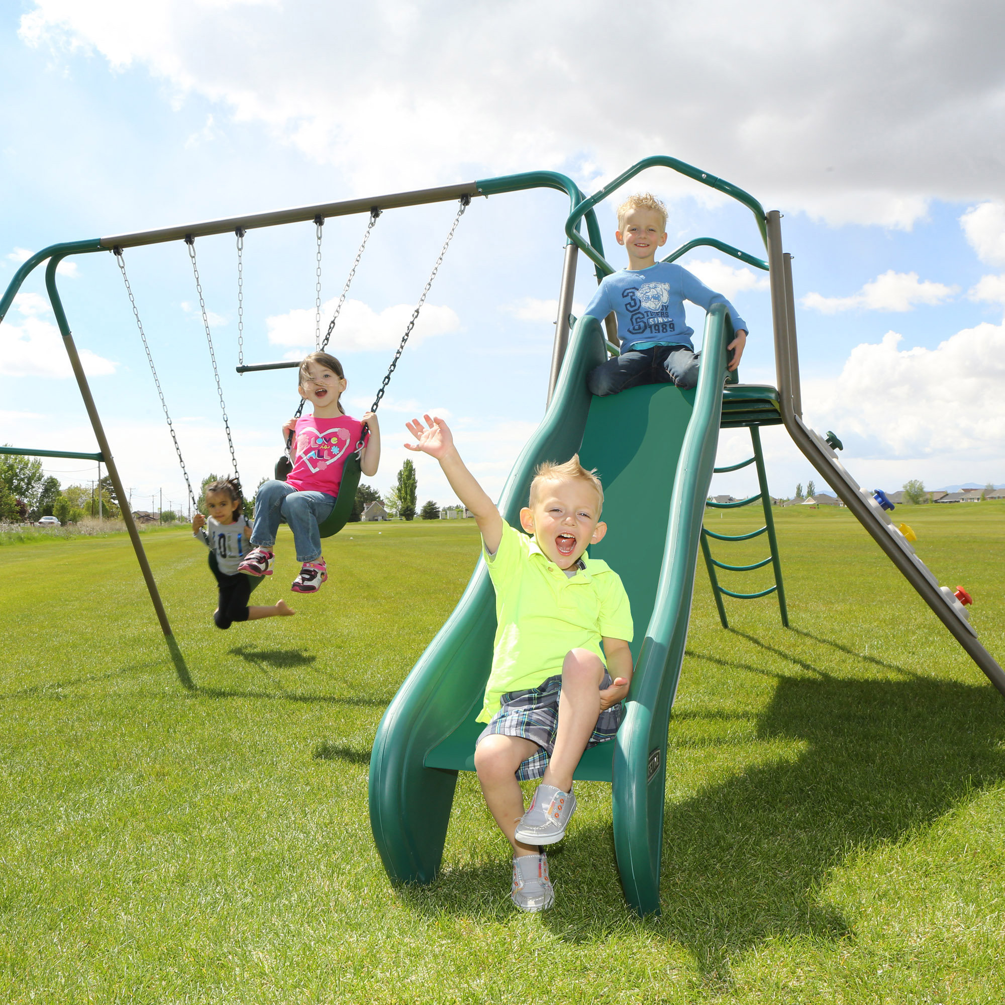 Lifetime Climb and Slide Play Swing Set & Reviews Wayfair