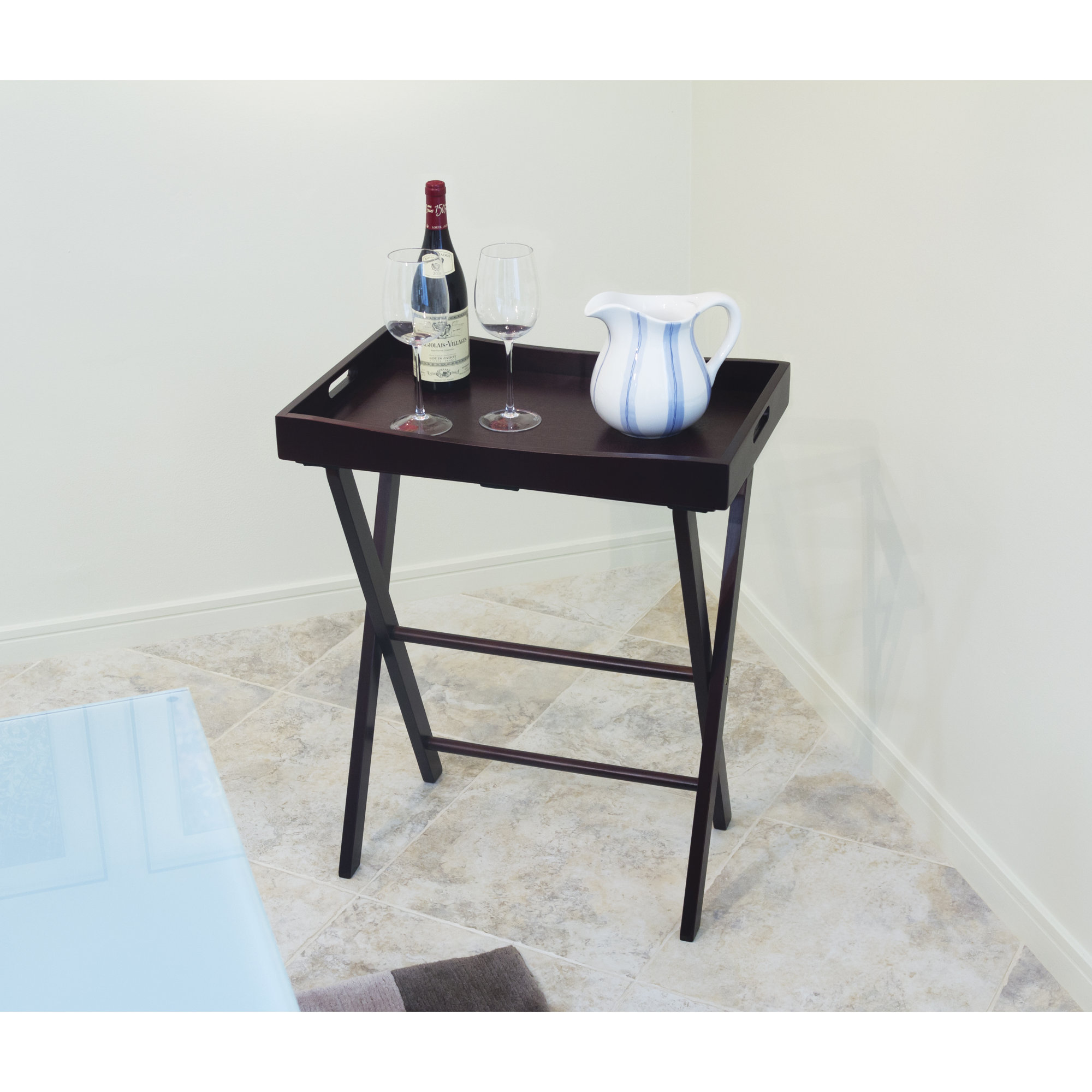 Lipper International Butler Tray with Right Height Luggage Rack