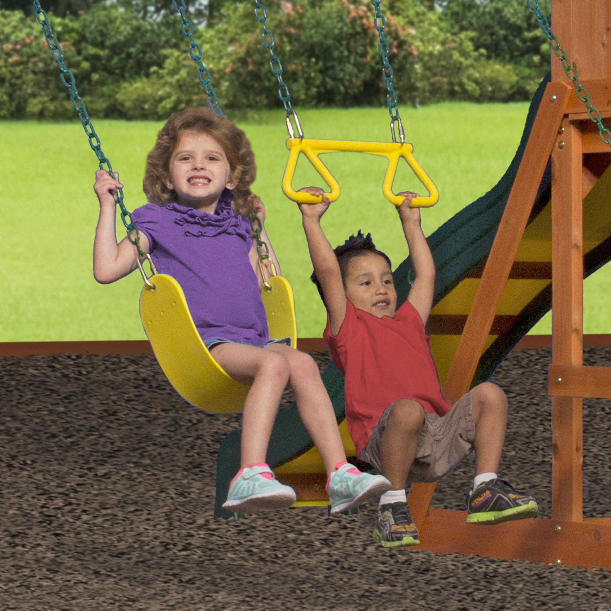 Backyard Discovery Weston All Cedar Swing Set & Reviews Wayfair