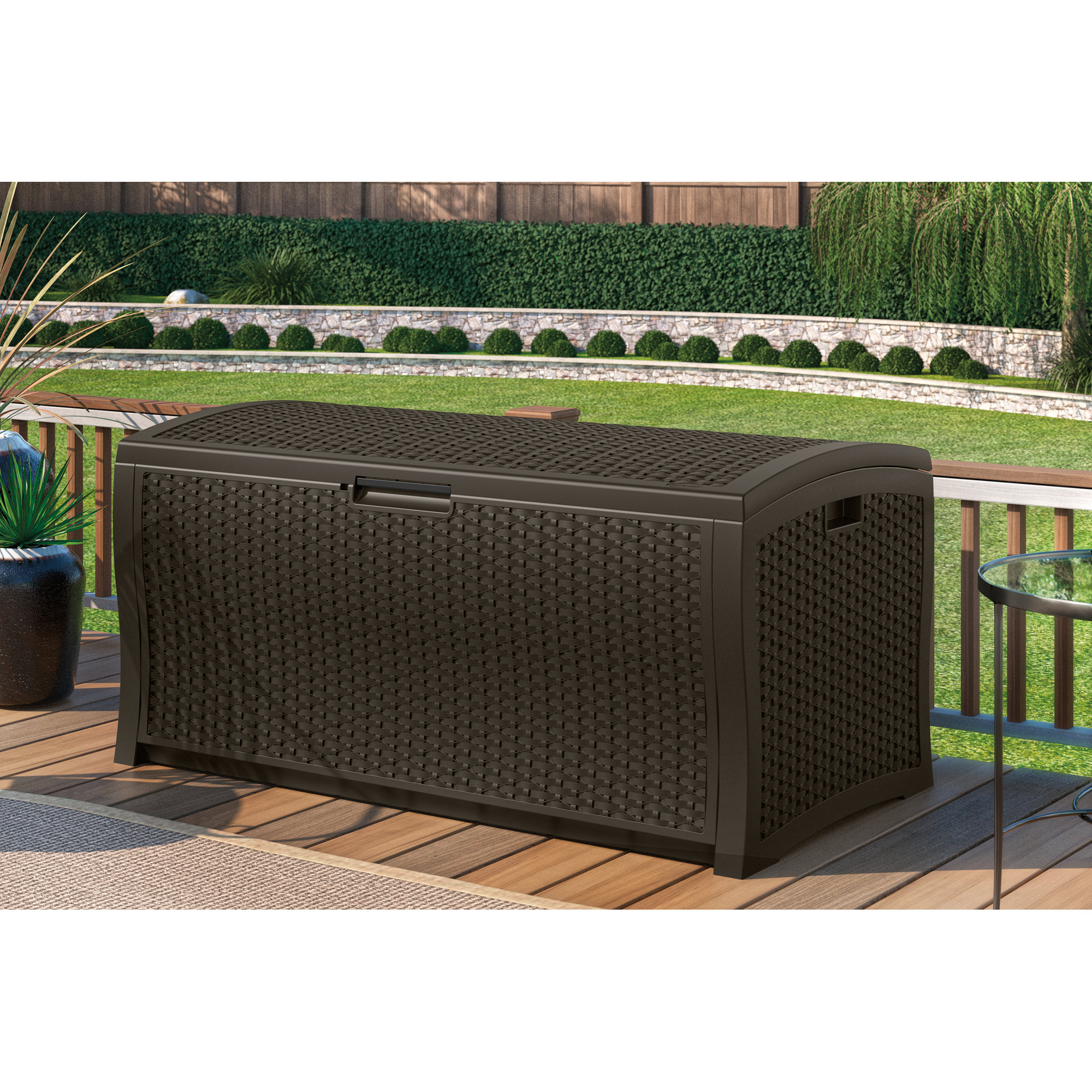 Suncast 122 Gallon Resin Deck Box & Reviews Wayfair