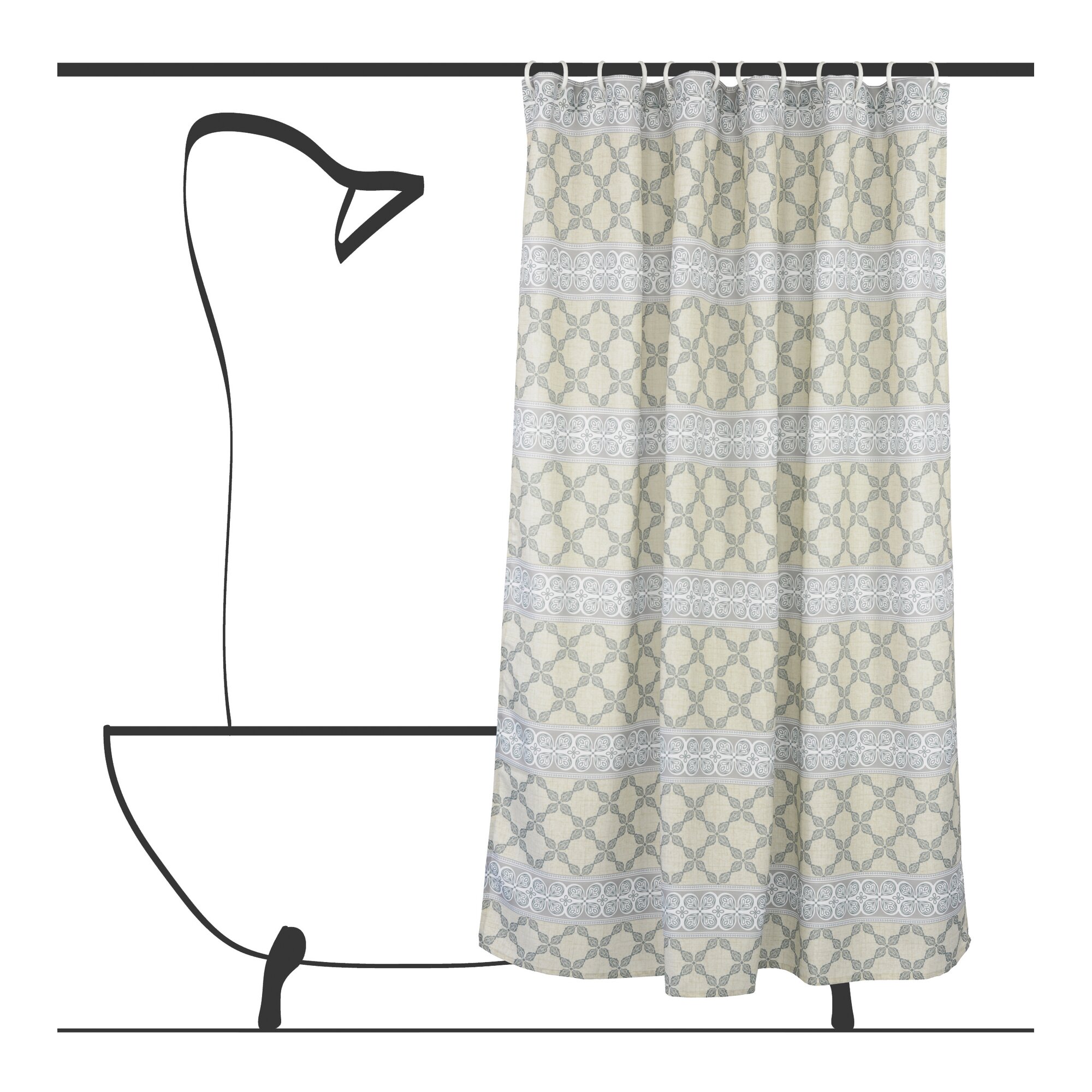 LJ Home Vogue Shower Curtain Set & Reviews | Wayfair