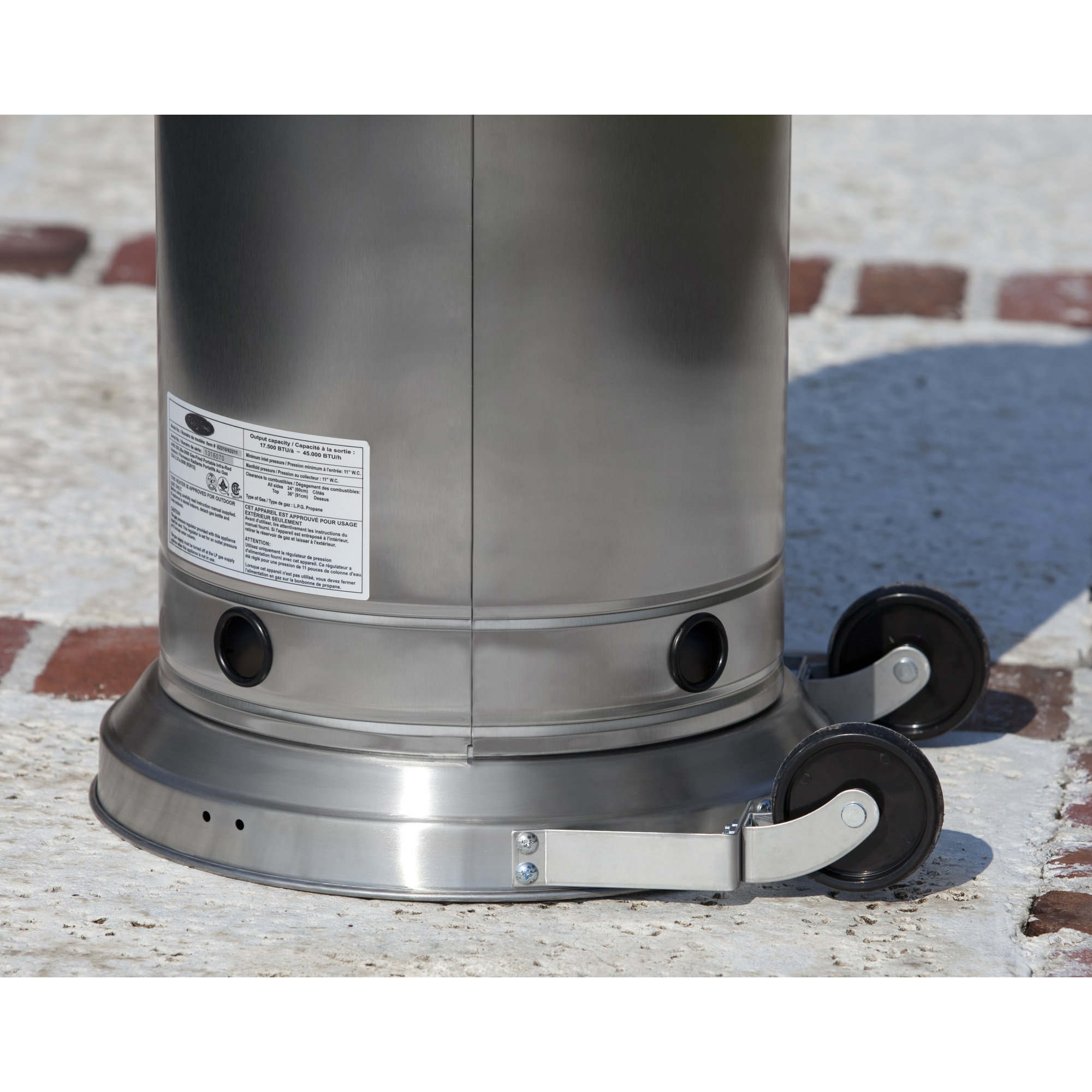 Fire Sense Stainless Steel Prime Round 45 000 Btu Propane Patio Stainless Steel Prime Round 45 000 Btu Propane Patio Heater