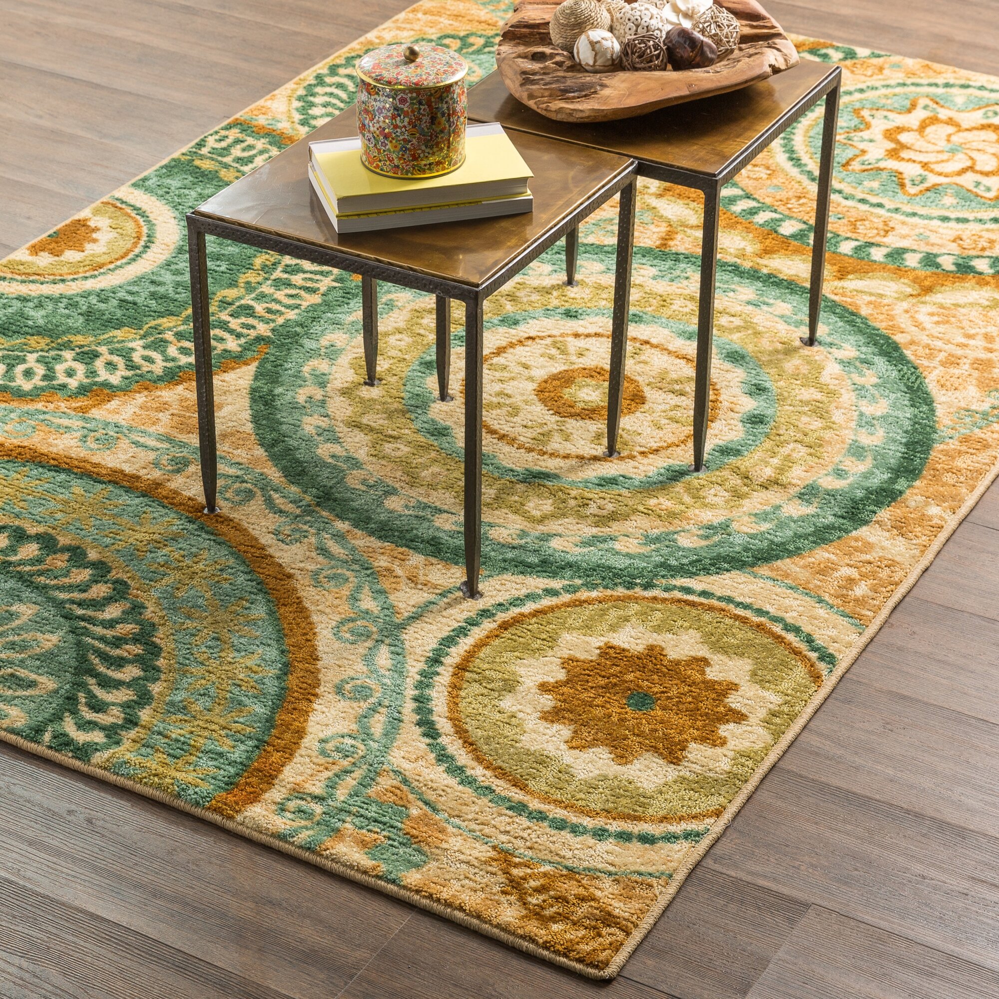 Forest Green Area Rug Couristan Covington Tropical Orchid