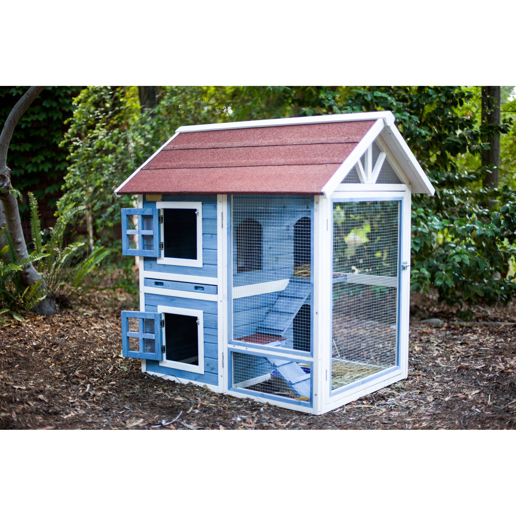 Advantek The Row House Rabbit Hutch & Reviews | Wayfair