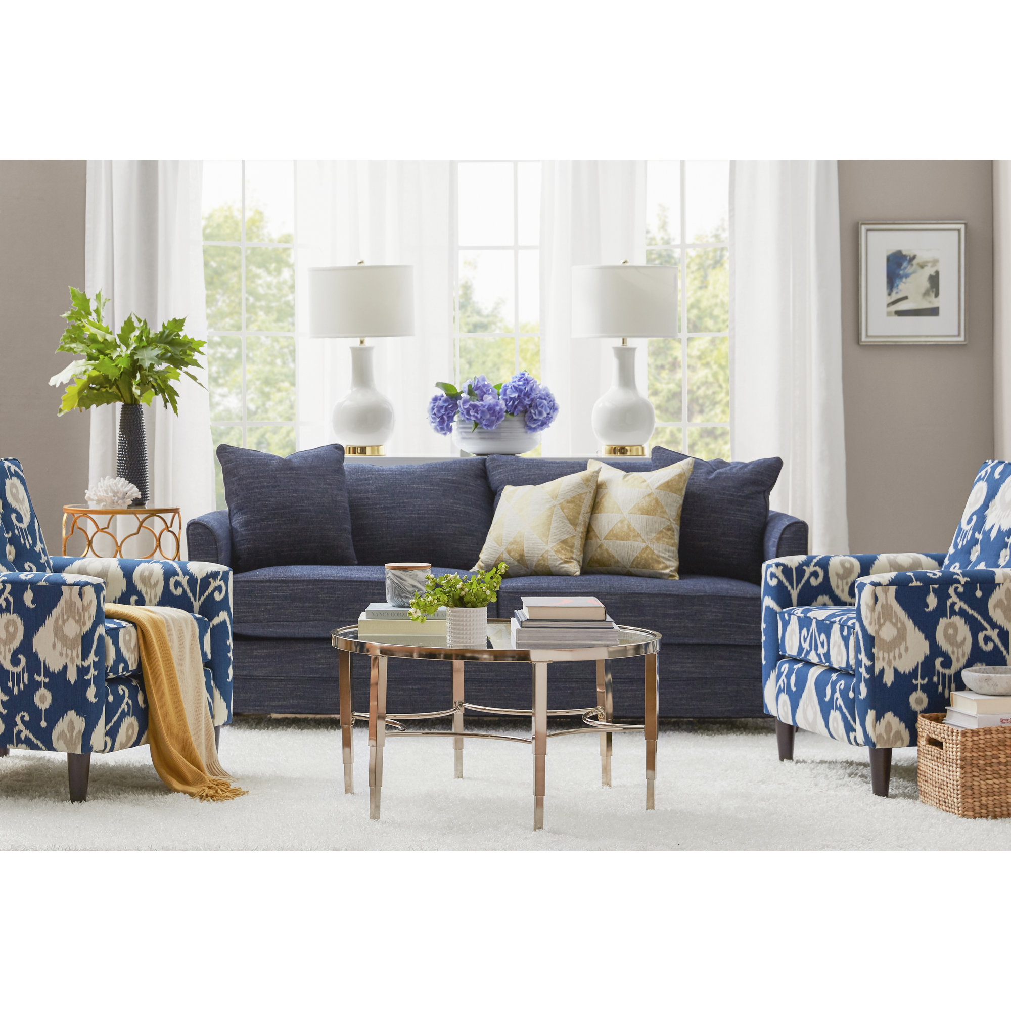 House of Hampton Herione Metallic Gold Coffee Table & Reviews Wayfair