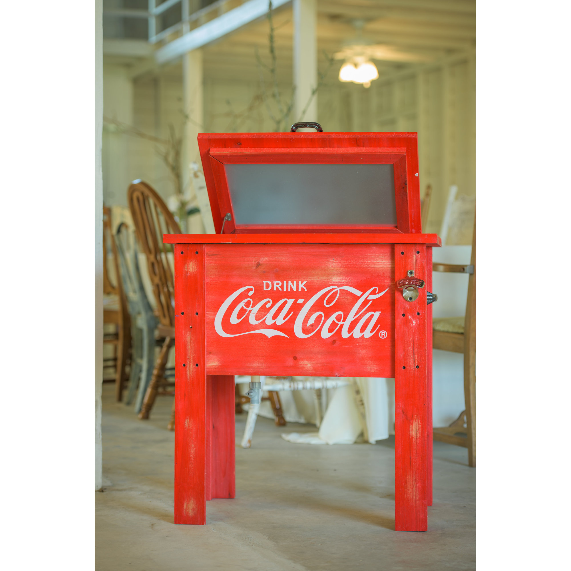 Leighcountry 54 Qt Coca Cola Country Patio Cooler Reviews Wayfair 54 Qt Coca Cola Country Patio Cooler