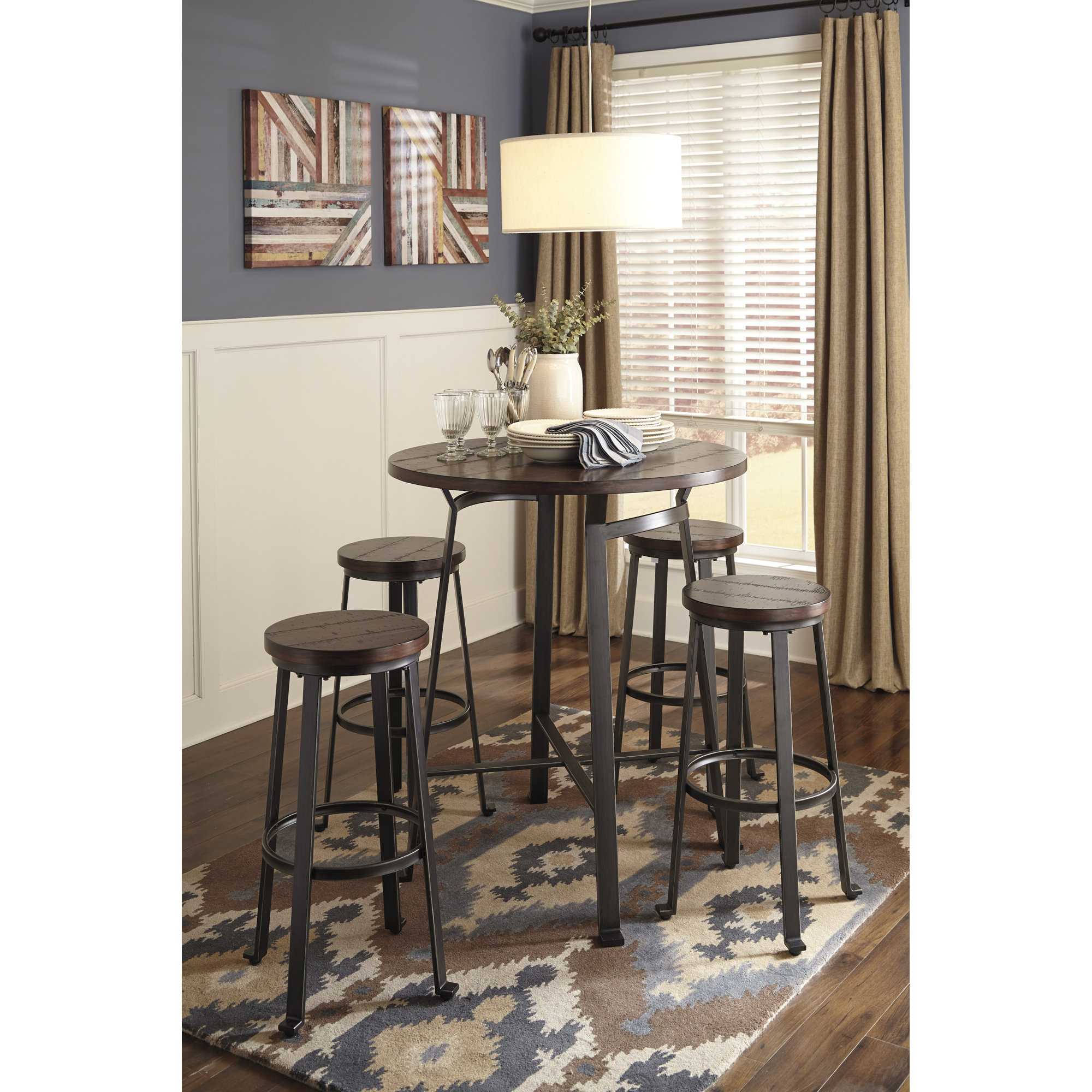 Brayden Studio Dube Round Pub Table Reviews Wayfair Dube Round Pub Table