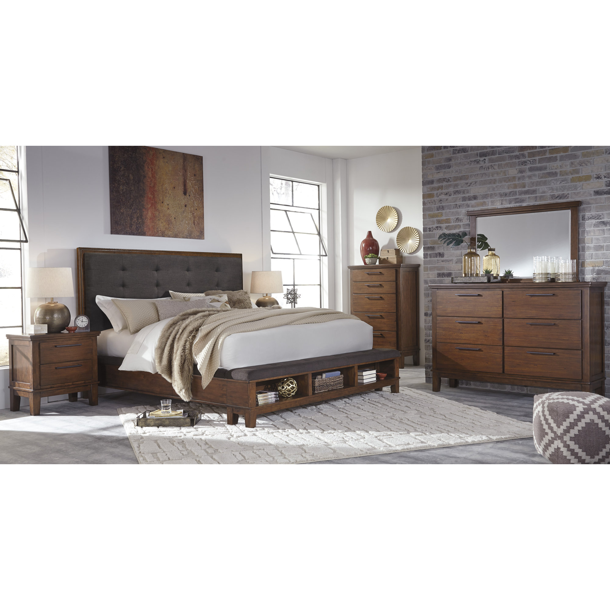 Brayden Studio Upholstered Storage Panel Customizable Bedroom Set ... Brayden Studio Upholstered Storage Panel Customizable Bedroom Set ...